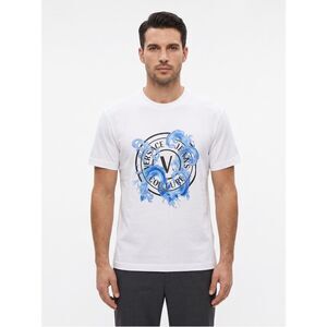 Versace Jeans Couture White T-Shirt – Baroque  Medallion  Logo